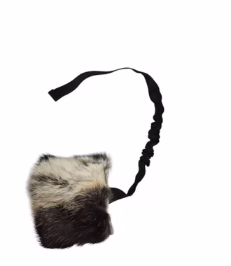 CUFKA črna, bela, 11 x 13 cm, držalo 38 cm