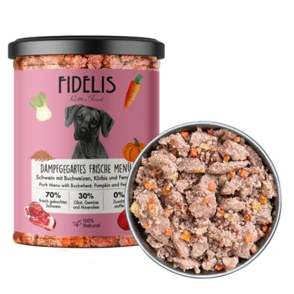 Sveža pasja hrana v kozarcu SVINJA Fidelis 400g