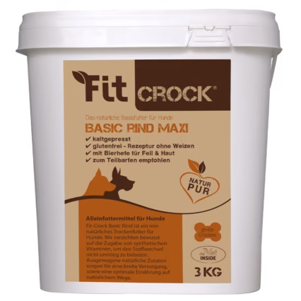 Hladno stiskana hrana za pse FIT CROCK BASIC GOVEDINA MAXI 3 kg